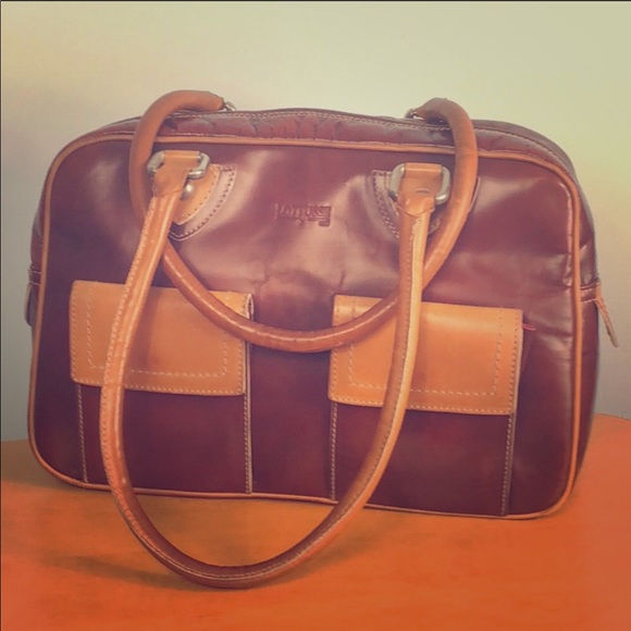 Lottusse 🦋 Stunning 2 Tone Leather Shoulder Bag - Picture 6 of 8